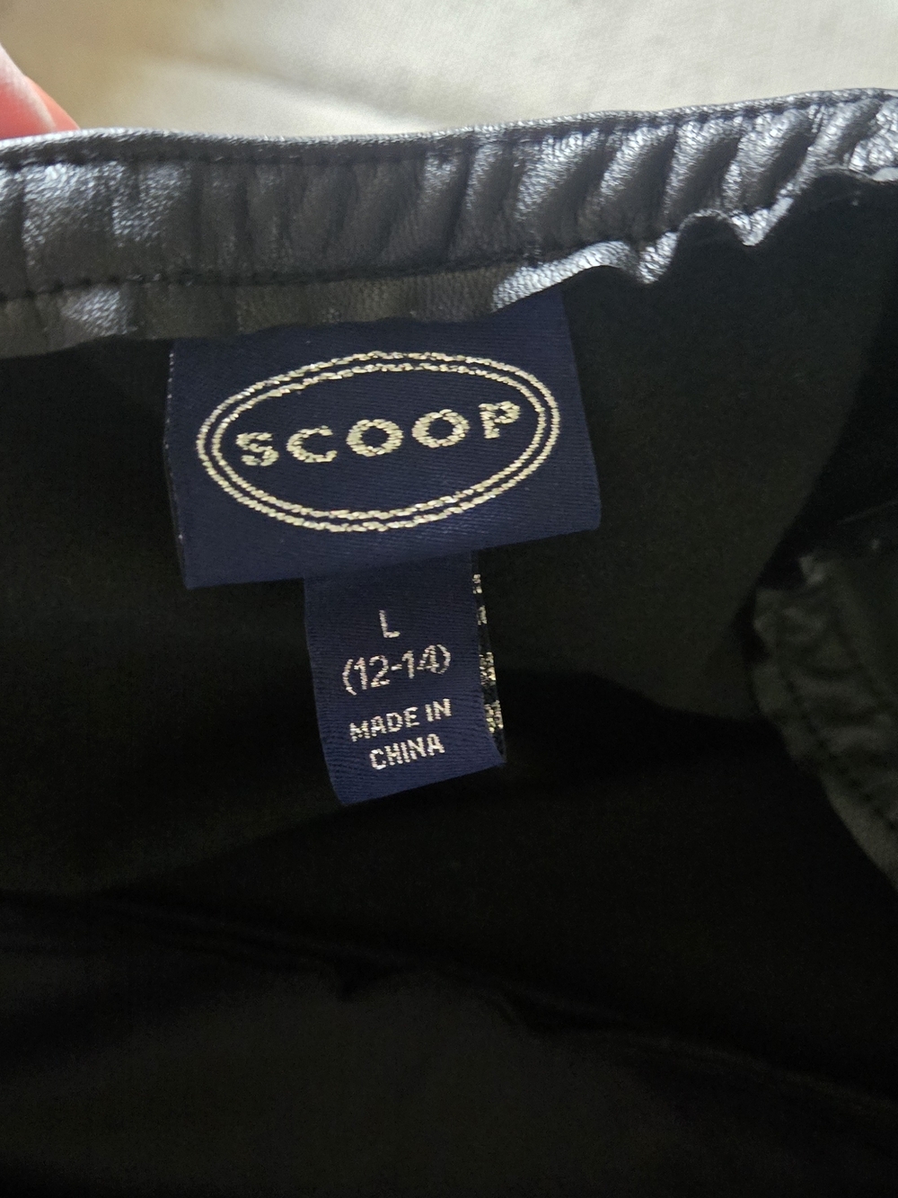 Scoop NWT Strapless Black Pleated Faux-Leather Midi Dress Size L - Picture 2 of 6